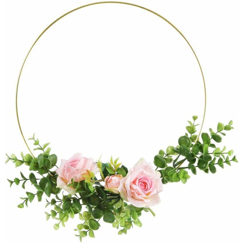 Ensemble de cerceaux floraux en métal et macramé, grand réplicateur  d'artisanat doré, anneau pour couronne de mariage, décor de table, pièce  maîtresse, artisanat, 5/10 pièces - AliExpress