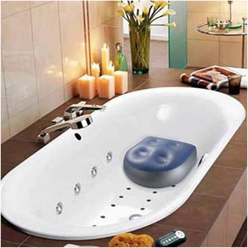 Coussin De Baignoire Ergonomique Bleu - Soutien Complet Tête Dos Cou & Coccyx