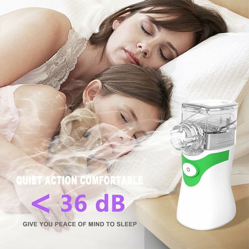 Hengda Inhalateur,Inhalateur nébuliseur avec embout buccal et masque pour  enfants et adultes, Portable et silencieux