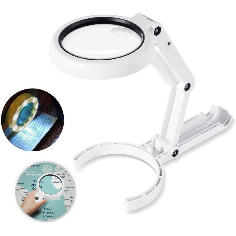 10X 15X 20X 25X Lunettes Lunettes LED Lampe Loupe Loupe pour Réparation De  Bijoux Montre Maintenir