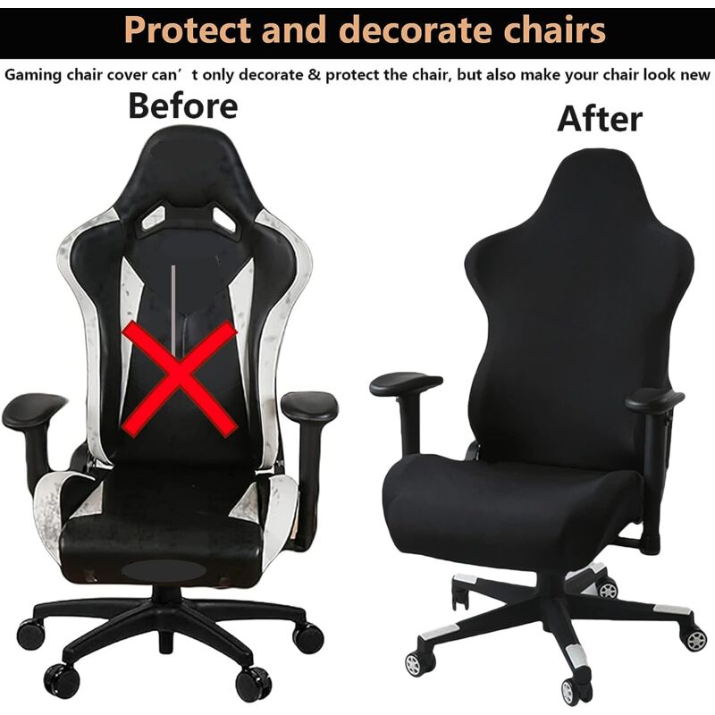 Acheter Housse de chaise de bureau couleur unie, pour fauteuil de bureau,  chaises d'ordinateur, vert armée
