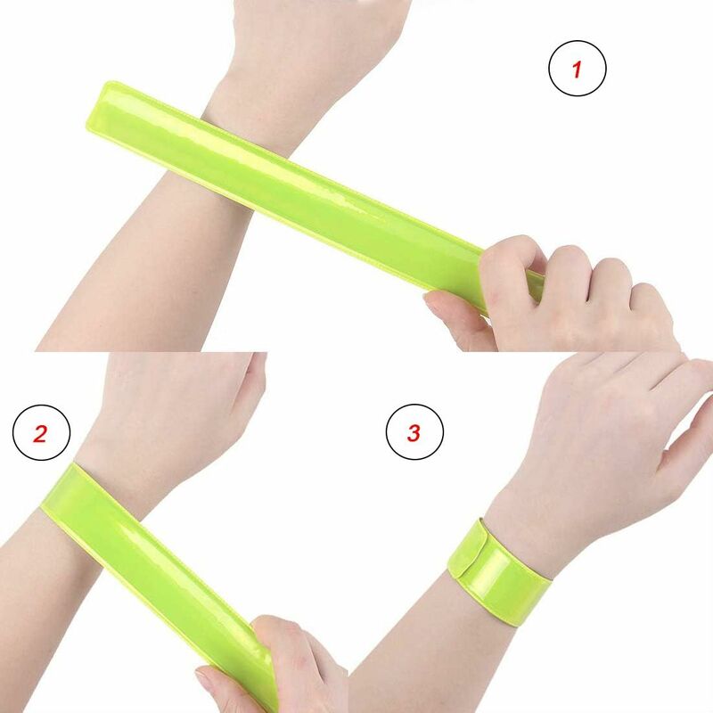 Ghyt 4pcs Bandes réfléchissantes pour bras / poignet / jambe, équipement  réfléchissant haute visibilité, 35cm vert