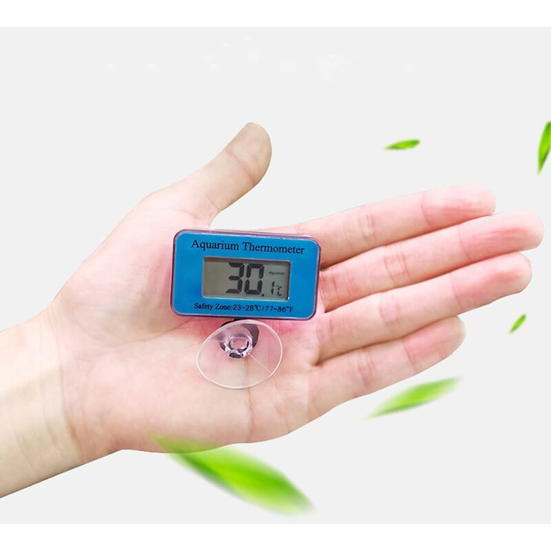 Thermomètre d'aquarium, thermomètre numérique étanche avec ventouse  Thermomètre de température de l'eau du réservoir de poisson pour poisson  comme Betta (bleu)