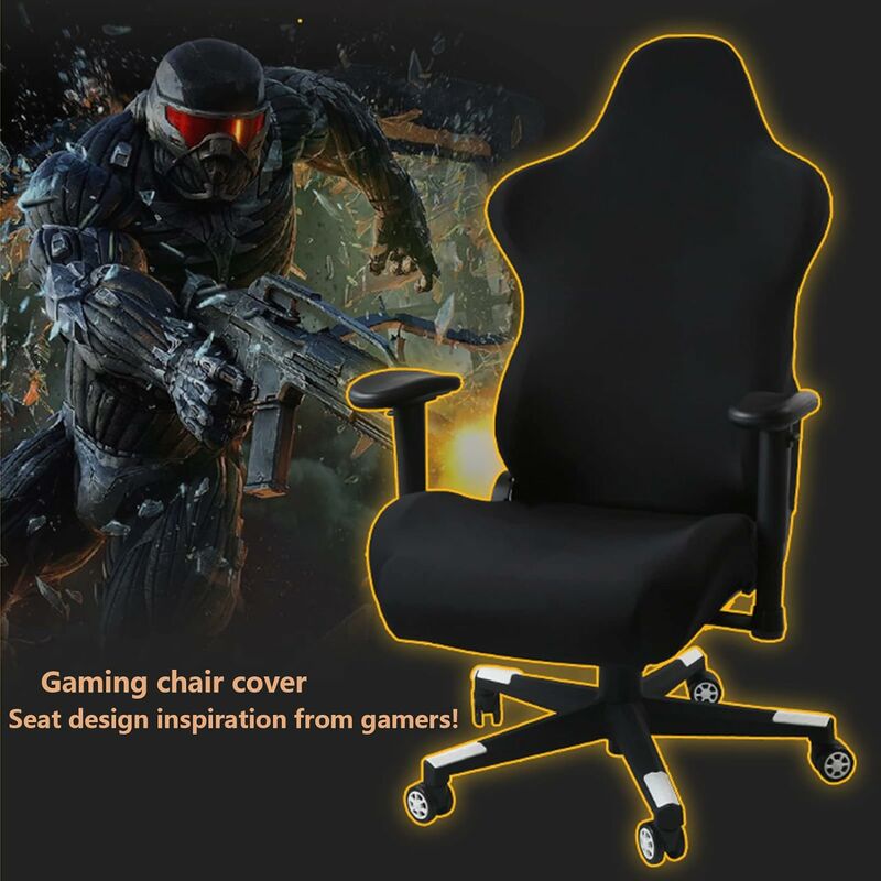 Housse Chaise Gaming - Housse Fauteuil Bureau 4 pièces/Ensemble