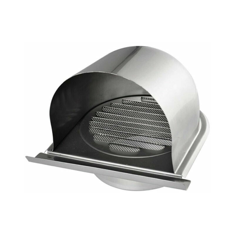 Grille ventilation 150mm Inox à Lames Mobiles - Filet Anti