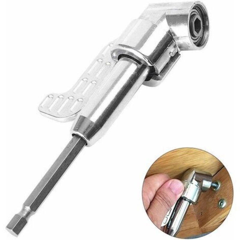 KAIYAYA Renvoi D'angle Visseuse Kit Adaptateur De Visseuse D'angle 105° Renvoi D'angle Perceuse Avec Embout De Vissage Fixation De Perceuse à Angle Droit Pour Garage Ouvrier De Construction