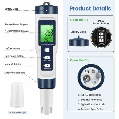 TDS meter Pro - Mesurer la pureté de l' Water- Mesure PPM - Test