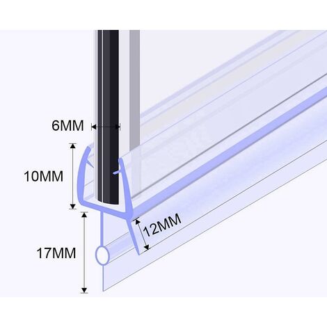 Joint Silicone Pour Porte De Douche 6 Mm - 2 Mètres - Transparent, Facile à Installer