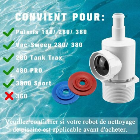 Raccord Mural Complet UWF 9-100-9001 Pour Polaris 280 380 480 - Robot Nettoyeur Piscine