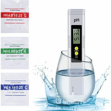 Testeur de pH portable, testeur de qualité de l'eau pour piscine d'aquarium  hydroponique d