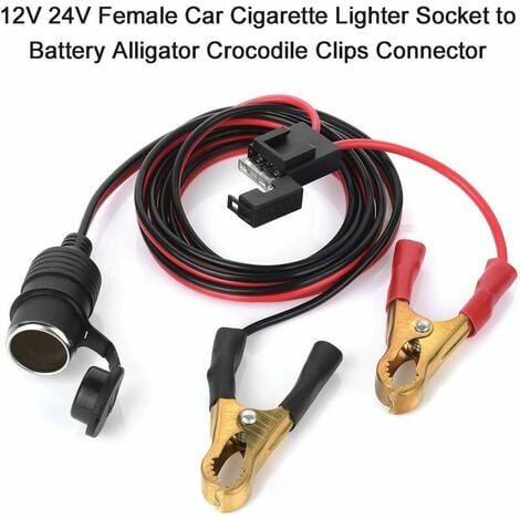 Allume-cigare femelle 12 V 24 V, câble de charge d'extension de batterie de  voiture
