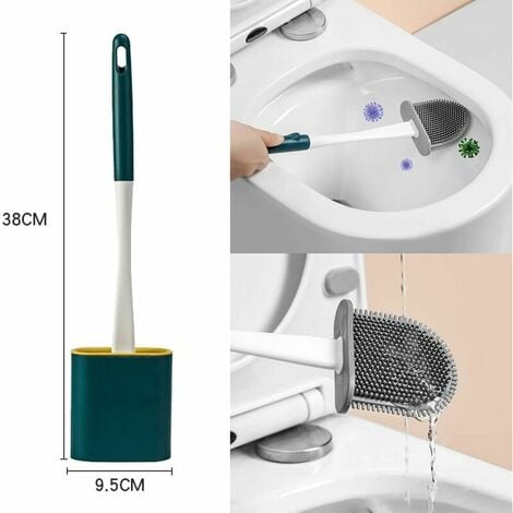 Balayette WC Silicone, phe Brosse Toilette Anti Goutte, Brosse Flexible de  Toilette, Brosse WC Silicone Plate