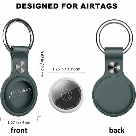 Lot de 4] Étuis Airtag en Cuir PU avec Airtag Porte clés – Protection  Anti-Perte et