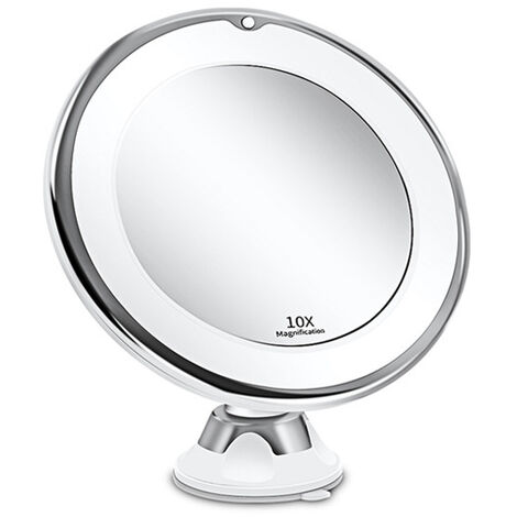 Wewoo - Miroir de maquillage avec lumière LED pliable 2 PCS 10X grossissant  un poche cosmétique - Miroirs - Rue du Commerce