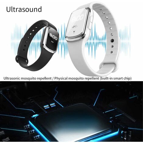 Bracelet Ultrasonique Anti-Moustiques JoyFan - Rechargeable USB - Émetteur D'UltraSons - Adulte & Enfant - 7