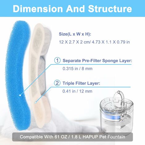 Remplacement du filtre de fontaine à eau pour chat Mise à niveau