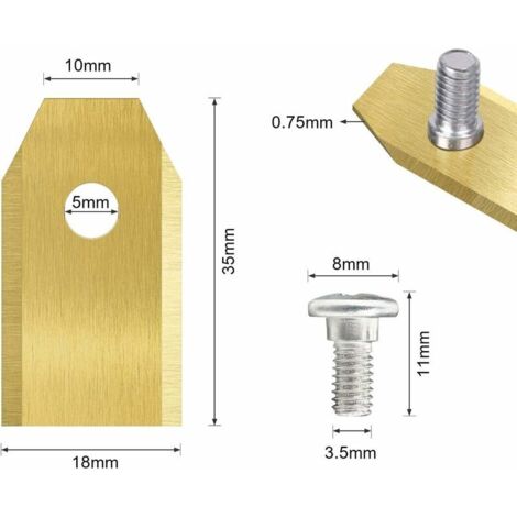 45 X Lames En Titane Pour Toutes Les Tondeuses à Gazon Robot Husqvarn/ Automower/Yardforce/Gardena (3g-0,75 Mm) Avec 45 Vis - Jardin