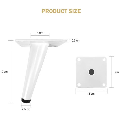 4 Pcs Pieds D'angle D'armoire De Meubles En Métal Protecteur