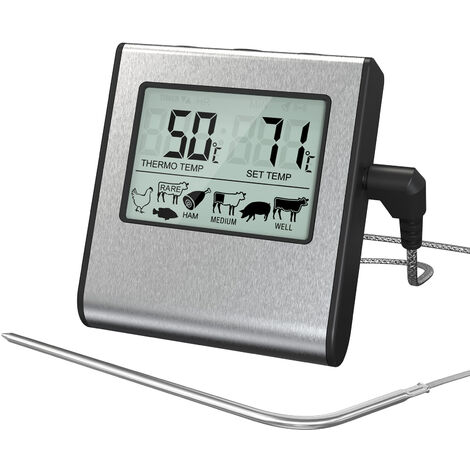 Thermomètre de four à bois barbecue avec sonde en acier 30 cm, température  max 500 °C : : Cuisine et Maison