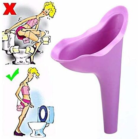 2X Urinoir Femme en Silicone Urine Debout Femme Portable Pliable  Réutilisable Feminine Urinal Urine Voyage Réutilisable