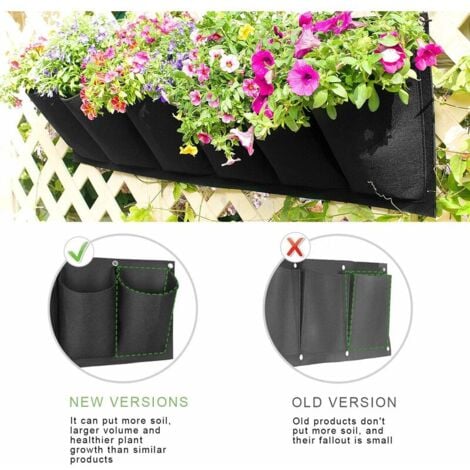 Sac De Plantation Vertical Jardin Sac Plantes Mural Jardini Re Suspendue Balcon Pot