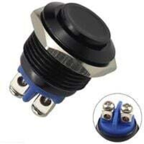 Interrupteur Momentané à Bouton Poussoir - Petit Format Rond, Installation Sans Vis, Multicolore