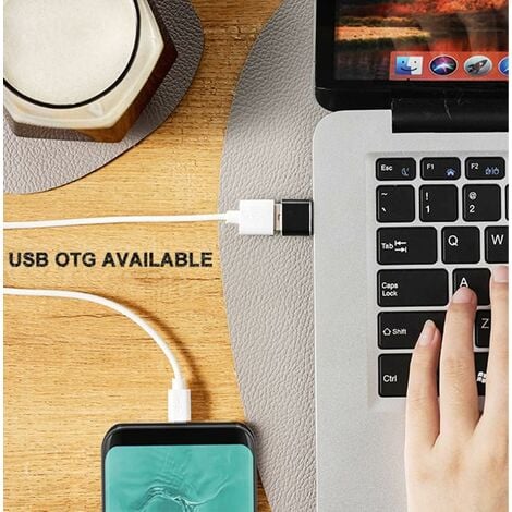 Adaptateur USB C vers USB (Lot de 4), Adaptateur USB C vers USB 3.0 OTG, USB Fem to USB-C Mâle Compatible avec MacBook Pro, Samsung Galaxy, Téléphones Type-C et Plus (2 Noir et 2 Blanc)