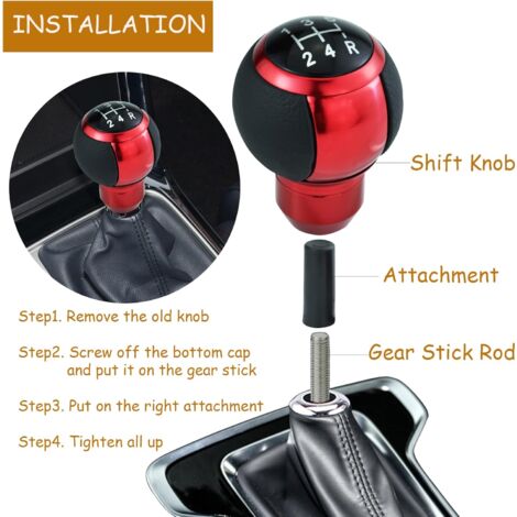 Pommeau De Levier De Vitesse En Cuir Pour Kia Forte/Cerato/K3 - Neuf - Marque Uxcell