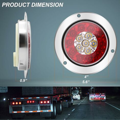 Feux arrière à LED, 2 pièces 12 V/24 V LED feux de recul arrière à LED  tournez Ute camion remorque indicateur de caravane(12V)