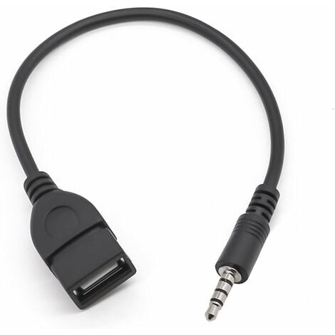 Adaptateur USB-C vers jack (3,5 mm) (noir) - USB Type C vers auxiliaire -  USB vers jack - USB vers audio - USB vers le son