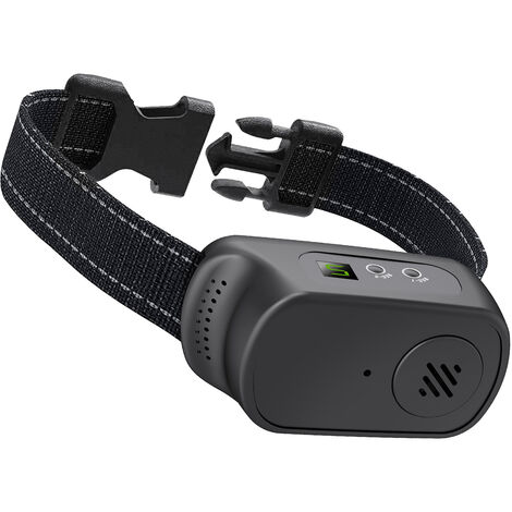 Collier Anti-aboiements Automatique Rechargeable pour Chiens,5 Niveaux de Sensibilité Réglables, Modes Vibration, Choc Statique et Son, Adapté Aux Chiens de Petits,Taille Moyenne,Grande