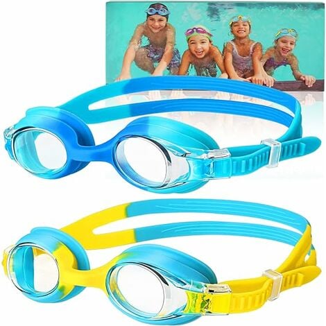 Lunettes de natation en silicone pour enfants, anti-buée, lunettes de  natation étanches, lunettes de natation