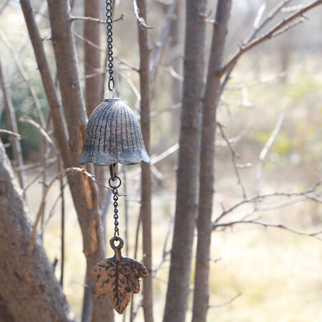 Carillon à Vent Japonais En Fonte - Décoration Suspendue Pour Jardin, Balcon Ou Fenêtre - Symbole De Chance