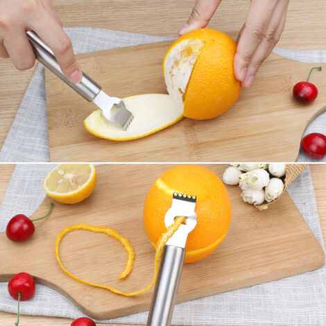 Éplucheur de citron en acier inoxydable, râpe à fruits, chauffe