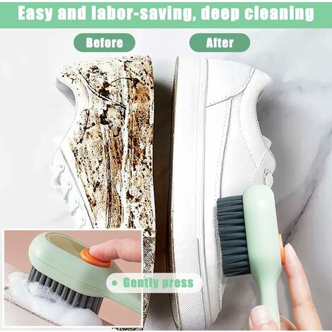 Brosse de nettoyage de chaussures, brosse de vêtement 2pcs pour vêtements,  brosse de nettoyage douce, brosse de nettoyage de baskets, vert