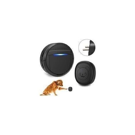 Sonnette sans fil, sonnette pour chien pour l'apprentissage de la propreté Ip55 Fonctionnement de la sonnerie de sonnette étanche 55 mélodies 5 niveaux de volume Flash LED