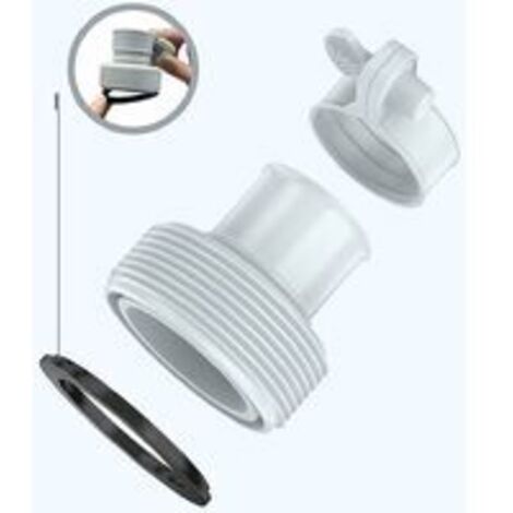 Kit Adaptateur De Tuyau Pour Piscine Intex - Conversion 40 Mm Vers 3,8 Cm - 4 Adaptateurs + 2 Courroies
