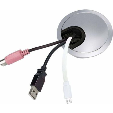 Lot De 8 Passe-câbles De Bureau Avec Scie Cloche - 60 Mm