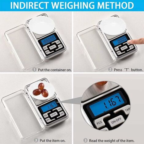 TOPWEIGH Balance de poche, double alimentation, balance de