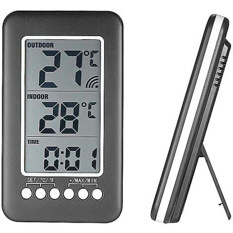 Thermomètre digital intérieur extérieur Capteur de température sans fil LCD  Réfrigérateur d'alarme