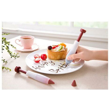 Stylo d'écriture en silicone stylo à gâteau en silicone glaçage pâtisserie  stylo en silicone chocolat décoration cake Cream Pen stylo d'écriture DIY