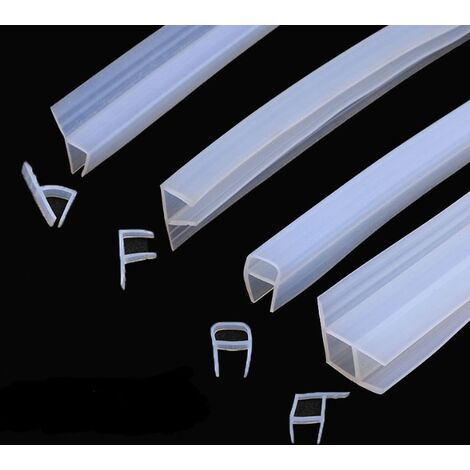 STEIGNER Joint de douche pour paroi en verre, 80cm, vitre 3,5/4/5mm, joint  d'étanchéité PVC droit pour les cabines de douche réctangulaires, UK04 :  : Bricolage