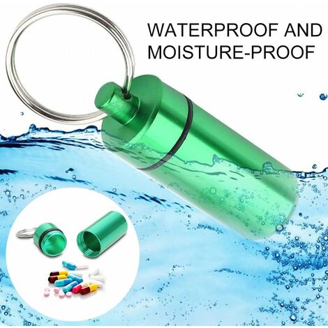1 pièce Portable Porte-clés Étui À Pilules - Waterproof Mini