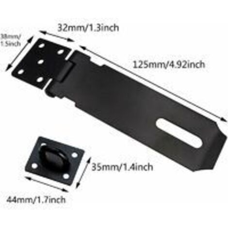 Lot De 5 Loquets De Porte Uxcell – Acier Inox Argenté, Avec Cadenas, Longueur 2.1