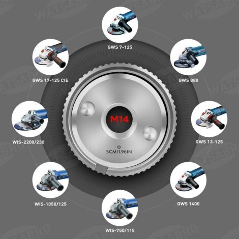 Plaques De Verrouillage M14 Pour Meuleuse - Système Autobloquant à Dégagement Rapide