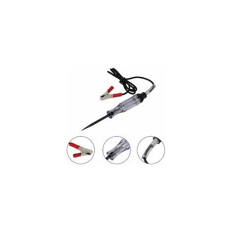 rouge-Stylo Testeur de Tension, Stylo de Test Électrique ​6V 24V Testeur de Circuit Stylo de Test Électrique Tension éLectrique Stylo Test ÉLectrique Automatique Courant Continu Tournevis Machines