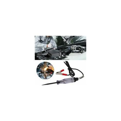 rouge-Stylo Testeur de Tension, Stylo de Test Électrique ​6V 24V Testeur de Circuit Stylo de Test Électrique Tension éLectrique Stylo Test ÉLectrique Automatique Courant Continu Tournevis Machines