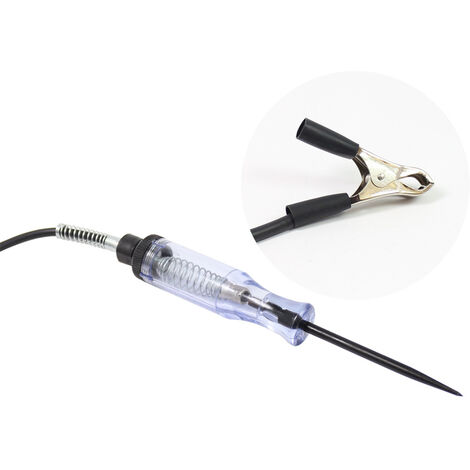 noir-Stylo Testeur de Tension, Stylo de Test Électrique ​6V 24V Testeur de Circuit Stylo de Test Électrique Tension éLectrique Stylo Test ÉLectrique Automatique Courant Continu Tournevis Machines