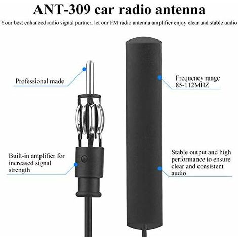 Antenne d'autoradio universelle autoradio AM FM antenne signal  amplificateur d'antenne 
