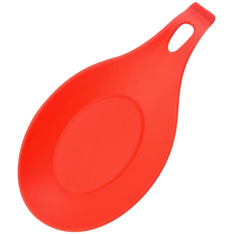 1pc, rouge, silicone cuillère siège ustensiles de cuisine stand résistant à  la chaleur cuillère stand cuillère